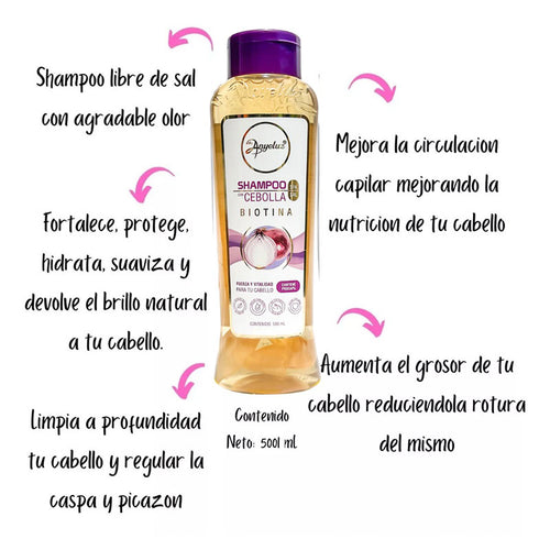 ANYELUZ SHAMPOO CON CEBOLLA SIN SAL