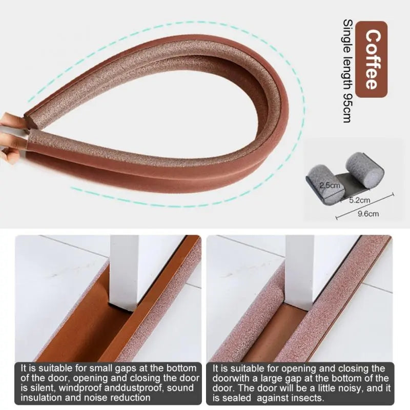 TAPON DE PUERTA 93 CM NEGRO Y CAFE