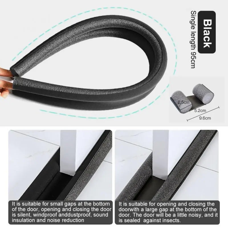 TAPON DE PUERTA 93 CM NEGRO Y CAFE