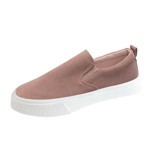 Zapatos slip-on palo rosa con suela grue